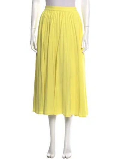 Pre-owned Cinq À Sept Midi Length Skirt In Yellow