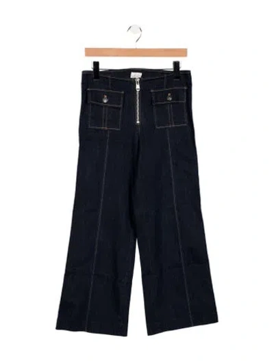 Pre-owned Cinq À Sept Mid-rise Flared Jeans In Blue