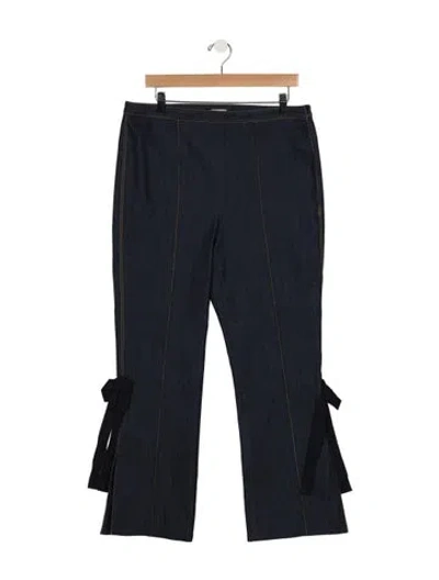 Pre-owned Cinq À Sept Mid-rise Flared Jeans In Blue
