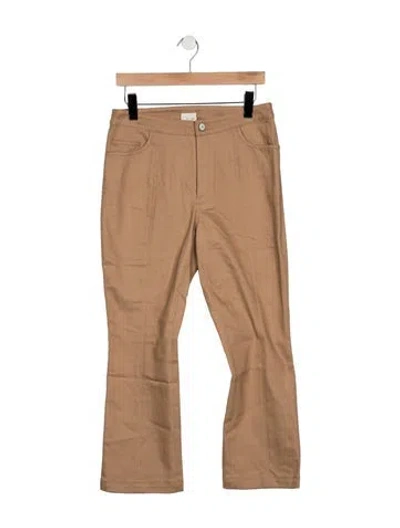 Pre-owned Cinq À Sept Mid-rise Flared Jeans In Neutrals