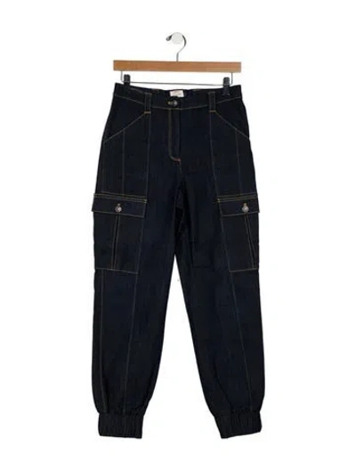 Pre-owned Cinq À Sept Mid-rise Skinny Leg Jeans In Blue