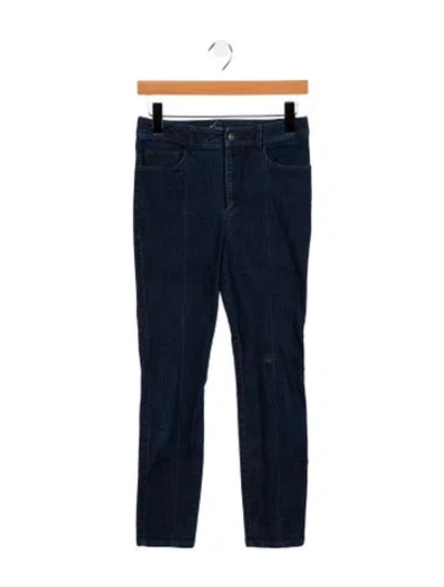 Pre-owned Cinq À Sept Mid-rise Skinny Leg Jeans In Blue