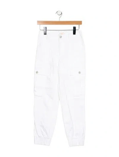 Pre-owned Cinq À Sept Mid-rise Skinny Leg Jeans In White
