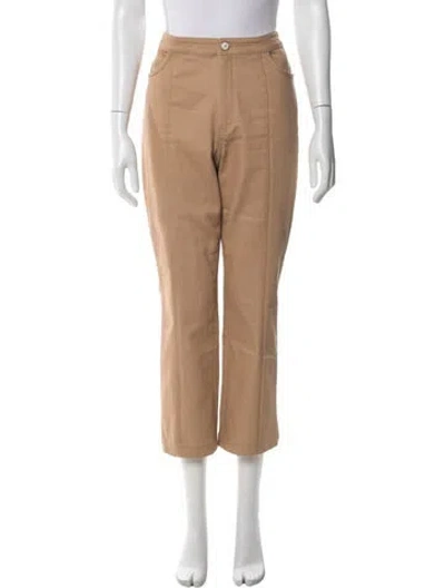 Pre-owned Cinq À Sept Mid-rise Straight Leg Jeans In Neutral
