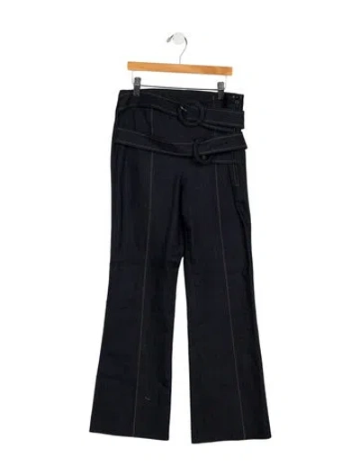 Pre-owned Cinq À Sept Mid-rise Wide Leg Jeans In Blue