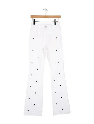 Pre-owned Cinq À Sept Mid-rise Wide Leg Jeans In Blue