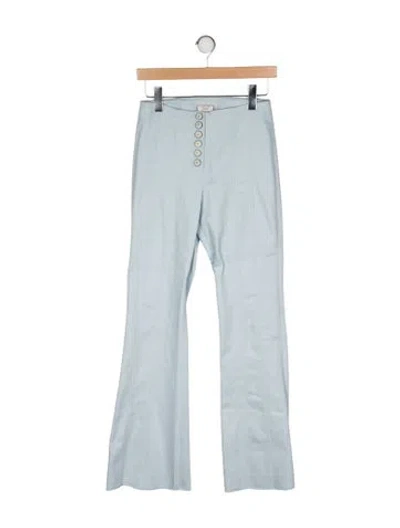 Pre-owned Cinq À Sept Mid-rise Wide Leg Jeans In Blue