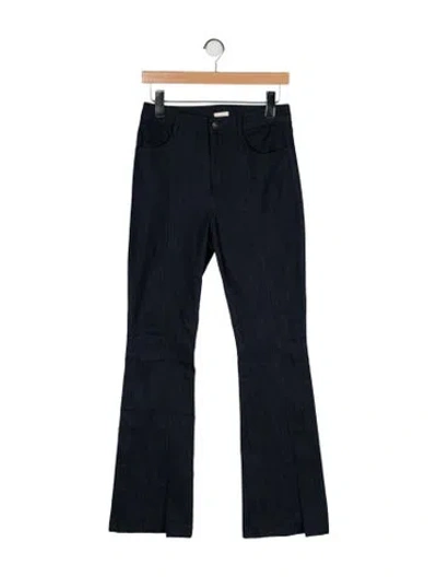 Pre-owned Cinq À Sept Mid-rise Wide Leg Jeans In Blue
