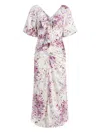 Cinq À Sept Brenton Puff-sleeve Midsummer Bloom Dress