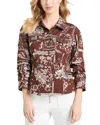 Cinq À Sept Cinq A Sept Military Twill Scrunched Sleeve Cayenne Jacket In Brown