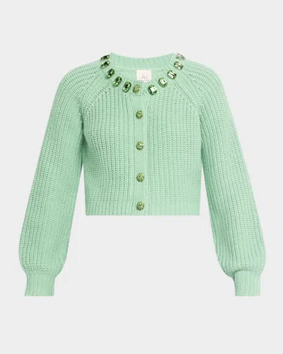 Cinq À Sept Millie Embellished Cardigan In Patina