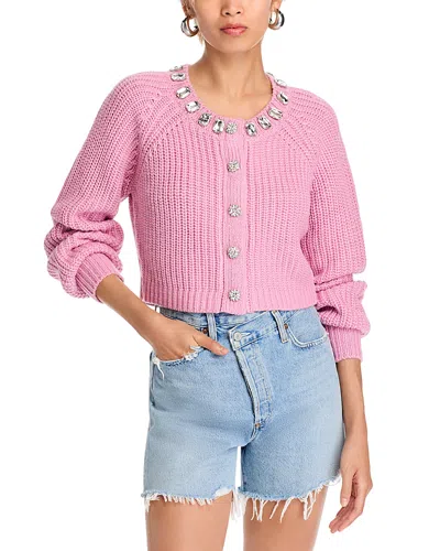 Cinq À Sept Cinq A Sept Millie Embellished Jumper In Venus Pink