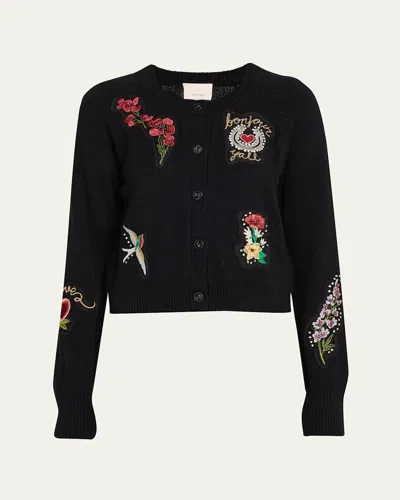 CINQ À SEPT MILLIE EMBROIDERED WESTERN AMOUR CARDIGAN