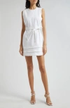 Cinq À Sept Mindie Sleeveless Fringe Mini Dress In White