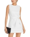 Cinq À Sept Mindie Sleeveless Fringe Mini Dress In White
