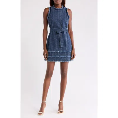 Cinq À Sept Mindie Sleeveless Cotton Bouclé Minidress In Purple