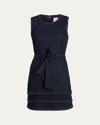 Cinq À Sept Mindie Sleeveless Denim Mini Dress