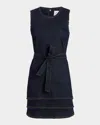 Cinq À Sept Mindie Sleeveless Denim Mini Dress In Indigo