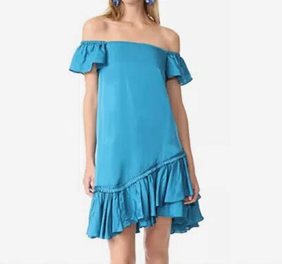 Cinq À Sept Minella Ruffle Dress In Blue