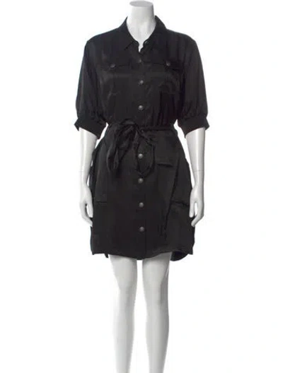 Pre-owned Cinq À Sept Mini Dress In Black