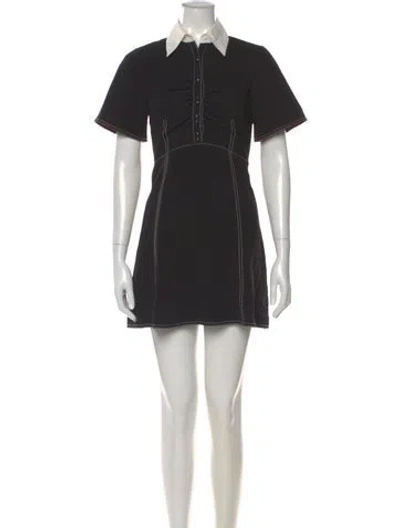 Pre-owned Cinq À Sept Mini Dress In Black