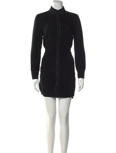 Pre-owned Cinq À Sept Mini Dress In Black