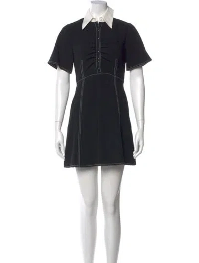 Pre-owned Cinq À Sept Mini Dress In Black