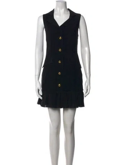 Pre-owned Cinq À Sept Mini Dress In Black