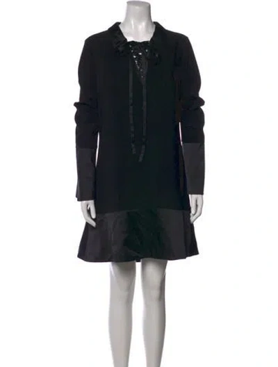 Pre-owned Cinq À Sept Mini Dress In Black