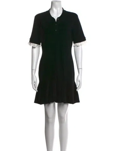 Pre-owned Cinq À Sept Mini Dress In Black