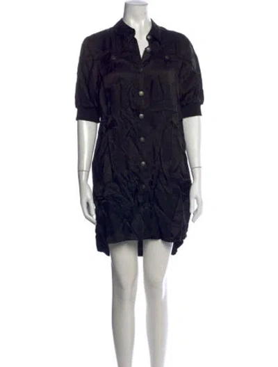 Pre-owned Cinq À Sept Mini Dress In Black