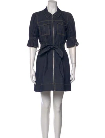 Pre-owned Cinq À Sept Mini Dress In Blue