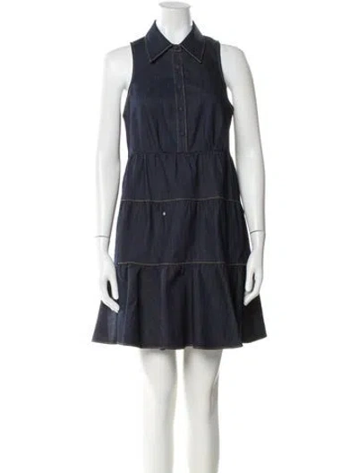 Pre-owned Cinq À Sept Mini Dress In Blue