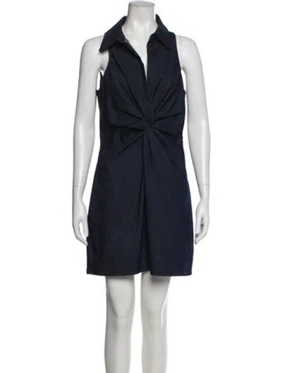 Pre-owned Cinq À Sept Mini Dress In Blue