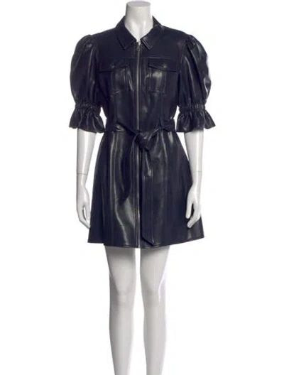 Pre-owned Cinq À Sept Mini Dress In Blue