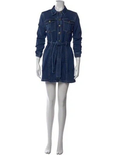 Pre-owned Cinq À Sept Mini Dress In Blue