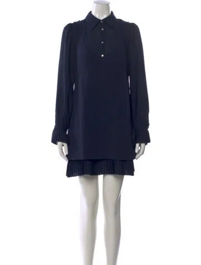 Pre-owned Cinq À Sept Mini Dress In Blue