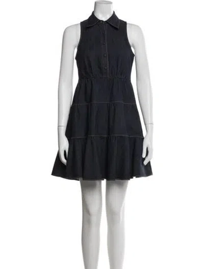 Pre-owned Cinq À Sept Mini Dress In Blue