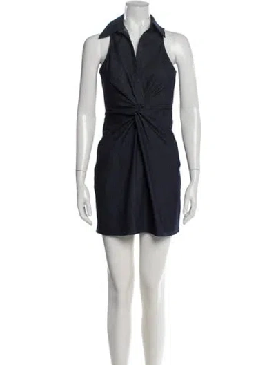 Pre-owned Cinq À Sept Mini Dress In Blue