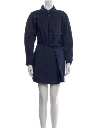 Pre-owned Cinq À Sept Mini Dress In Blue