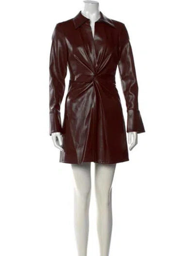 Pre-owned Cinq À Sept Mini Dress In Brown