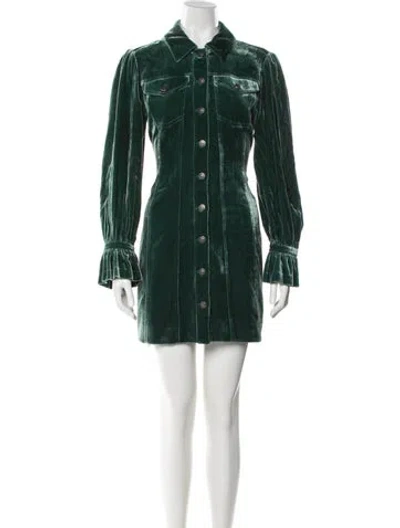 Pre-owned Cinq À Sept Mini Dress In Green