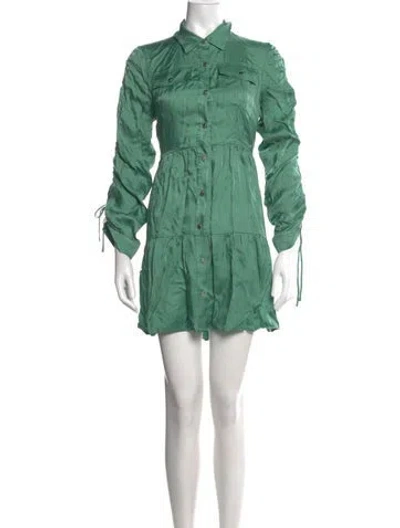 Pre-owned Cinq À Sept Mini Dress In Green