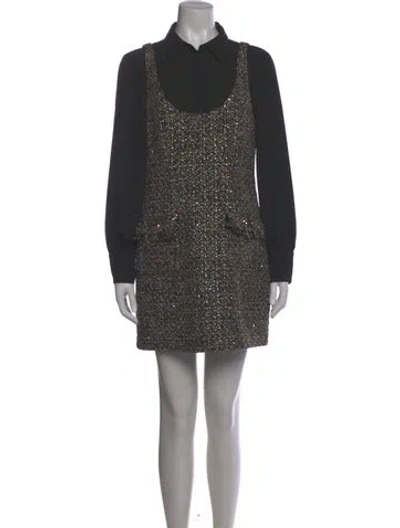 Pre-owned Cinq À Sept Mini Dress In Neutral