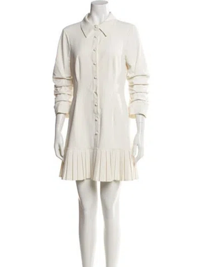 Pre-owned Cinq À Sept Mini Dress In Neutral