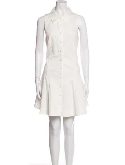 Pre-owned Cinq À Sept Mini Dress In Neutral