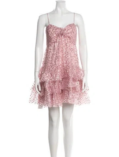 Pre-owned Cinq À Sept Mini Dress In Pink