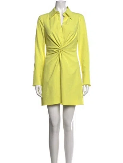 Pre-owned Cinq À Sept Mini Dress W/ Tags In Yellow