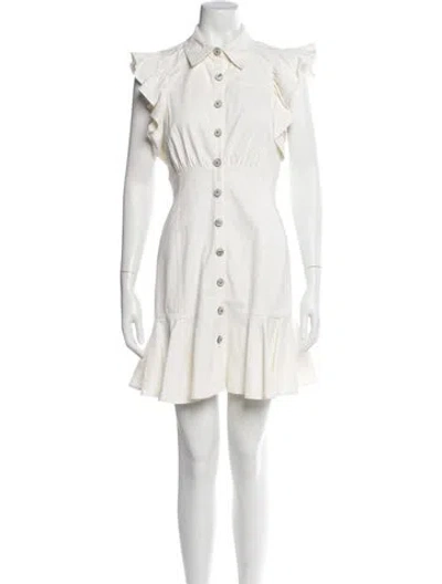 Pre-owned Cinq À Sept Mini Dress In White