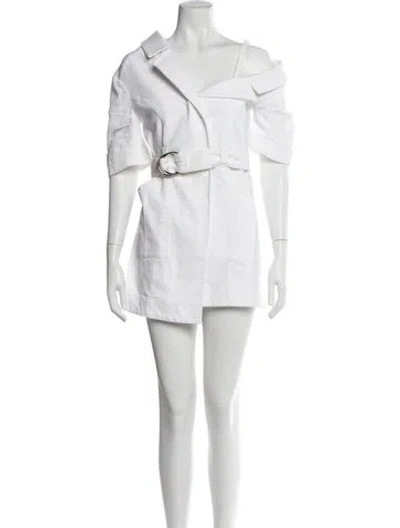 Pre-owned Cinq À Sept Mini Dress In White